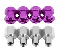 HERCHR RC Hex Adapter, 4pcs 12mm Metal RC Hex Wheel Hub Adapter Upgrade Replacement Parts for D90 AX10 CC01 SCX10 F35 0 Remote Control Crawler (15MM)