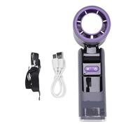 HERCHR Rechargeable Personal Fan, Portable Handheld Turbo Fan with Ice Cooling, 100 Speed 4000mah Cooling Fan with LED Light for Outdoor Activities, Travel, Beach, Up to 8 Working Hours (Gray)