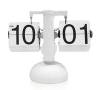 HERCHR Retro Flip Down Clock,Automatic Digital Clock Auto Pager Turning Clock Desk Table Battery Powered Down Internal Gear Operated for Office Home Room Decor