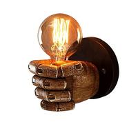 HERCHR Retro Wall Lamp,Table Lamp Base Retro Fist Shape Wall Lamp Holder Wall Sconce Lamp Base Holder Wall Light Wall Art Decoration for Bar Restaurant Cafe(A)