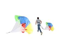 HERCHR Running Parachute 1.25x0.65m/4.10x2.13ft Speed Training Parachute Resistance 5 to 15kg Dynamically Adjustable Resistance Training Umbrella for Runner Football Soccer Drilling Trainer