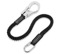 HERCHR Safety Lanyard with Snap Hook, 25KN Webbing Safety Fall Protection Elastic Retractable Climbing Tree Strap Harness for Outdoor