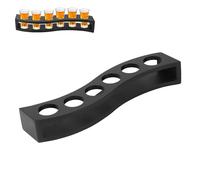 HERCHR Shot Glasses Cocktail Holder, Cocktail Holder Shot Glass Drinks Serving Board Organizer Wooden Drinks Paddle for Liquor Shots Whiskey Brandy Vodka Rum Home Party Bar