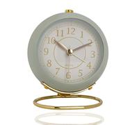 HERCHR Silent Bedside Clocks Battery Operated,Small Retro Desk Clock 3.5×2.5×4.1in Battery Powered Silent Analogue Tabletop Alarmclock for Bedroom Decor Heavy Sleepers Office