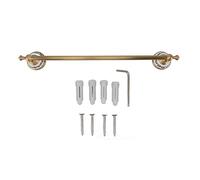 HERCHR Single Bath Towel Bar, 19.7in Copper Hand Towel Bar Antique Bath Towel Holder Rack Retro Towel Rod Wall Mounted Towel Bar for Bathroom(Golden)