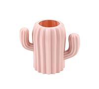 HERCHR Small Flower Vase, Boho Vase Cactus Shaped Vase Scandinavian Style Imitation Glaze Vase Plants Flower Container for Home Office Decoration(Pink)