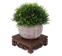 HERCHR Square Wooden Display Stands, Delicate Solid Wood Teapot Base Vase Decoration for Bonsai, Teapot, Fish Tank(#2)