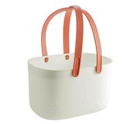 HERCHR Stackable Organizer Caddy Shower Caddy Portable Basket with Handle,Ventilation Holes 9.8×6.7×5.7in Plastic Storage Basket Organizer Tote Bin for Bathroom Office Crafts or School Supplies