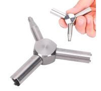HERCHR Stainless Steel Airsoft Component Valve Key for Airsoft Wrench Valve Removal Tool Magazine Clip 3 in 1 Triangular Wrench Disassembly Tool