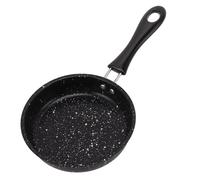HERCHR Stainless Steel Frying Pan, Non Stick Coating Skillet Egg Omelette Cooking Pan Heat Resistant Ergonomic Handle Fast Even Conduction Antistick Cooking Skillet for Bacon Steak Onion (14CM)