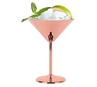 HERCHR Stainless Steel Martini Cocktail Glasses 220ml, Reusable Unbreakable Glass Drinking Juice Making Cup Glassware Rose Gold Martini Glasses for Home Party Bar