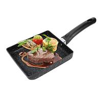 HERCHR Tamagoyaki Japanese Omelette Pan/Egg Pan, Nonstick Rectangle Small Frying Pan with Wooden Handle for Pancake, Crepes, Omelette, Fried Eggs Gas Stove and Induction Hob Compatible - 14x5.1inch