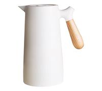 HERCHR Thermal Coffee Carafe, Double Walled Insulated Carafe for Coffee, Tea, Keeps Hot or Cold (White)