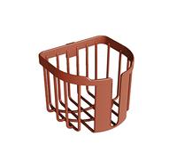 HERCHR Toilet Paper Holder, 2Pcs Wall Mounted Tissue Basket Wall Mount Paper Holder Basket Toilet Tissue Box for Bathroom Roll Tissue Wire Basket(Red)