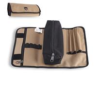 HERCHR Tool Roll Bag,14.17×9.84×0.39inch Roll Up Small Tools Box Storage with Zip Pocket Roll Up Pouch Electricians Tool Storage Holder Wrench Pouch Storage for Plumber Carpenter