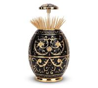 HERCHR Toothpick Holder Dispenser Automatic Toothpick Holder 3.9inch Pop Up Hand Press Retractable Tooth Pick Organizer Storage Box Case Alloy for Home Kitchen