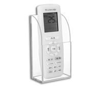 HERCHR TV Remote Control Holder Wall Mount TV Holder for Bedside Remote Control Rack Bracket Clear Acrylic Media Player Controller Organiser Caddy Box Organizer for Air Conditioner