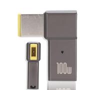 HERCHR Type-C PD Adapter, USB C to Slim Tip Adapter, 100W 5A Right Angle Laptop Charging Converter USB Type-C Rectangular Power Charger PD Charge Converter for LenovoThinkPad Series Charging