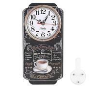 HERCHR Vintage Rectangular Wall Clock, Elegant European Style Wall Decorations for Bedroom Living Room Office Home Wall Decor