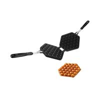 HERCHR Waffle Maker Waffle Baking Pan Bakeware Dual Head Bubble Maker Pan 7×8 inch Stove Top Aluminium Non Stick Griddle Ice Cream Roll Crepe Making for Snacks