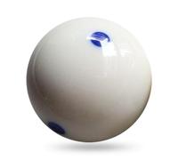 HERCHR White Cue Ball, 57.2mm/2.25in Training Billiard Cue Ball with 6 Blue Dots Standard Practice Pool Table Accessories for Game Rooms Sports Matches