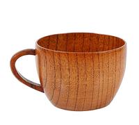 HERCHR Wood Coffee Mug, Wooden Cup Decorative Cups Natural Wooden Tea Cup Water Cup Drinking Mug Handmade Japanese Tea Cups for Home Office Traveling, 3.2 x 3inch