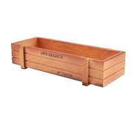 HERCHR Wooden Planter Box, Outdoor Wood Flower Container Rectangular Deep Trough Box Wooden Trough Planters Garden Plant Boxes for Indoor Outdoor Garden Decoration, 8.9x3.9x1.9inch