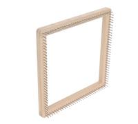 HERCHR Wooden Scarf Knitting Loom Weaving Loom 11.8×11.8in Band Board Knitting Hook Tool with Nondetachable Nails for DIY Weaving Beginner Woven Tapestry Knitted Crafts Making