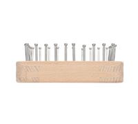 HERCHR Wooden Scarf Knitting Loom Weaving Loom Band Board Knitting Hook Tool with Nondetachable Nails 3.94×3.94in for DIY Weaving Beginner Woven Tapestry Knitted Crafts Making