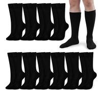 Hercicy 10 Pairs Us Army Military Boot Socks for Men Cotton Military Crew Army Socks for Trekking Hiking Outdoor Activities, Black, 35 UK