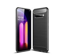 HERCN Case Compatible with LG V60 ThinQ 5G 6.8",Ultra Slim Soft TPU Silicon Rubber Case Protective Back Case Cover for LG V60 ThinQ 5G Smartphone (Black)