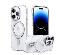 HERCN Magnetic Stand Clear for iPhone 11 Pro Max Case with Magsafe and Invisible Stand Cover Slim Anti-Yellow Shockproof Cases for iPhone 11 Pro Max, Transparent