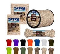 HERCULES 550 Paracord 4mm Type III 7 Strands Parachute Cord, 100' Desert Camo Utility Rope for Crafting, DIY, Camping, Survival, Outdoor