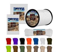 HERCULES 550 Paracord 4mm Type III 7 Strands Parachute Cord, 250' White Utility Rope for Crafting, DIY, Camping, Survival, Outdoor