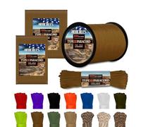 HERCULES 550 Paracord 4mm Type III 7 Strands Parachute Cord, 50' Coyote Brown Utility Rope for Crafting, DIY, Camping, Survival, Outdoor