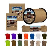 HERCULES 550 Paracord 4mm Type III 7 Strands Parachute Cord, 50' Desert Tan Utility Rope for Crafting, DIY, Camping, Survival, Outdoor