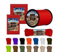 HERCULES 550 Paracord 4mm Type III 7 Strands Parachute Cord, 50' Imperial Red Utility Rope for Crafting, DIY, Camping, Survival, Outdoor