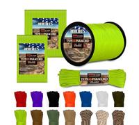 HERCULES 550 Paracord 4mm Type III 7 Strands Parachute Cord, 50' Neon Green Utility Rope for Crafting, DIY, Camping, Survival, Outdoor