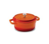 Hercules 6 Quart Cast Aluminum Oval Dutch Oven Pot with Lid, 31cm Non-Stick Ceramic Interior Casserole with two handles, Orange ( PA9000-31L)