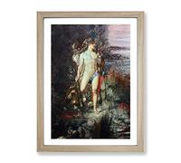 Hercules And The Hydra Of Lerna By Gustave Moreau Classic Painting Framed Print | A2 Oak Framed Wall Art | Ready to Hang | Classic Historical Picture | Living Room Bedroom Lounge Office