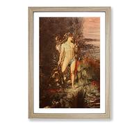 Hercules and The Hydra of Lerna by Gustave Moreau Framed Print | A2 Oak Framed Wall Art | Ready to Hang | Modern Nature Picture | Living Room Bedroom Lounge Office