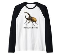 Hercules Beetle Awesome Dynastes Hercules for Entomologist Raglan Baseball Tee