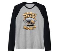 Hercules Beetle Small but Mighty Insect Entomology Raglan Baseball Tee