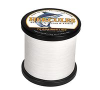 HERCULES Braided Fishing Line 12 Strands, 100-2000m 109-2196 Yards Braid Fish Line, 10lbs-420lbs Test PE Lines for Saltwater Freshwater - White, 40lbs, 1000m