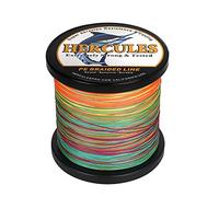 HERCULES Braided Fishing Line 12 Strands, 100-2000m 109-2196 Yards Braid Fish Line, 10lbs-420lbs Test PE Lines for Saltwater Freshwater - Multicolor, 50lbs, 1000m