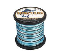 HERCULES Braided Fishing Line 12 Strands, 100-2000m 109-2196 Yards Braid Fish Line, 10lbs-420lbs Test PE Lines for Saltwater Freshwater - Camo Blue, 80lbs, 500m