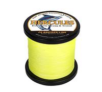 HERCULES Braided Fishing Line 12 Strands, 100-2000m 109-2196 Yards Braid Fish Line, 10lbs-420lbs Test PE Lines for Saltwater Freshwater - Fluorescent Yellow, 15lbs, 300m