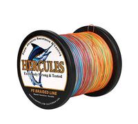 Hercules Braided Fishing Line 1500m 1640yds 10lbs-200lbs Pe Superline 8 Strands (Multicolor 30lb/13.6kg 0.28mm)