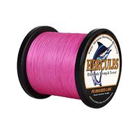Hercules Braided Fishing Line 1500m 1640yds 6lbs-100lbs Pe Superline 4 Strands (Pink 30lb/13.6kg 0.28mm)