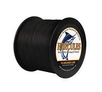 Hercules Braided Fishing Line 2000m 2187yds 6lbs-100lbs Pe Superline 4 Strands (Black 50lb/22.7kg 0.37mm)